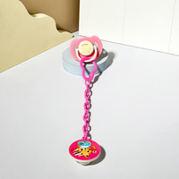 Attache-sucette pour bébé de qualité alimentaire en gros, vente chaude, distributeur portable de sucettes pour bébé, sucette en plastique personnalisée, attache-sucette pour enfants