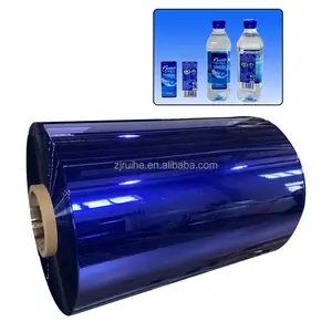 Ditiup PVC Transparan Film Biru Film Panas Menyusut Plastik Tabung Flex Roll Film Lengan Menyusut