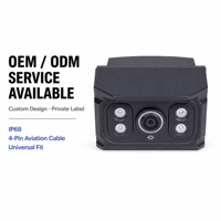 Caméra de recul professionnelle OEM ODM 1080P avec boîtier IP68, vision nocturne, DC 12V, filtre commutable 650/850 nm, support d'installation pour flottes