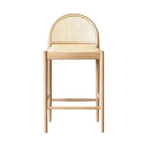 Chaise <span class=keywords><strong>de</strong></span> <span class=keywords><strong>bar</strong></span> en rotin en bois massif <span class=keywords><strong>de</strong></span> la campagne américaine <span class=keywords><strong>Tabouret</strong></span> <span class=keywords><strong>de</strong></span> <span class=keywords><strong>bar</strong></span> <span class=keywords><strong>rétro</strong></span> simple pour la maison Island Cafe High Chair for Use - Product Image 5