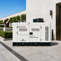 Groupe électrogène diesel Perkins 45 KVA super silencieux, générateur diesel 36 KW à faible bruit, générateur de puissance sans balais refroidi par eau