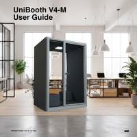 Cabines de bureau UNIBOOTH modernes en aluminium, amovibles, durables, multifonctionnelles, insonorisées, pour coworking, réunions et espaces privés