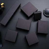 Boîte de rangement pour ceinture en carton rigide noir de luxe avec lamination brillante et mate, gaufrage et estampage