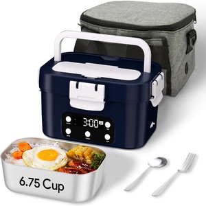 Boîte à lunch chauffante portable pour le bureau à domicile, en acier inoxydable 304, seau isotherme - Product Image 1