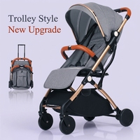 Poussette de voyage compacte pliable légère, poussette portable pour nouveau-né et tout-petit, sûre