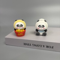 Boîte mystère Panda en PVC floqué, série XiaoQ Food Fun, jouet mystère animal mignon au design original, idéal pour les enfants