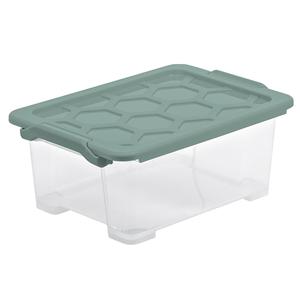 Caja de almacenamiento Evo Safe, paquete de 5, transparente con tapa verde para organización de documentos en papel - Product Image 1