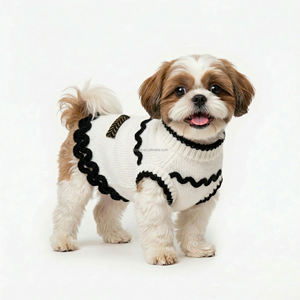 Wholesale Dresses for Dogs in Crochet Hand-Knit Plaid Design