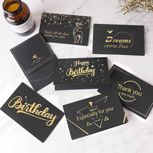 Biglietti di ringraziamento e auguri di buon compleanno personalizzati con stampa a caldo in lamina d'oro, letterpress e goffratura, con busta e confezione in cartone. - Product Image 4