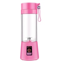 Mini-mixeur électrique portable rechargeable avec 6 lames en acier inoxydable, machine à jus USB pour usage domestique, pour jus de fruits