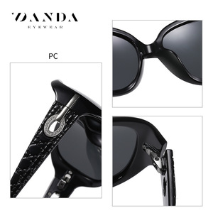 Danda Women's <b>Oversized</b> Polarized <b>Sunglasses</b> Black UV400 Fashion Sunshades for Outings and Parties - Product Image 4