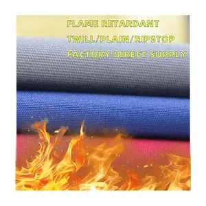 OEM/ODM China Supplier Heavyweight 100 Cotton 300gsm Twill Flame Retardant Grid Antistatic Fabric For Workwear