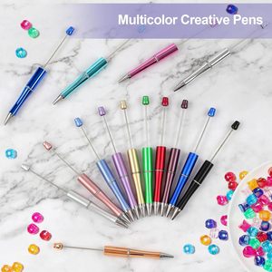 Stylos en plastique personnalisés avec logo sur mesure, perles uniques pour kits de stylos à bille, perles en plastique couleur bonbon pour stylos promotionnels - Product Image 4
