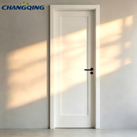 Porte en bois apprêtée blanche de style shaker CHANGQING |   Tailles personnalisées |   Projet en gros |   Noyau solide |   Chambre et Salle de Bain