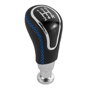 Pomo de palanca de cambios de cuero con costuras azules, ajuste ergonómico para Lada PEPPER modelo FCXN-W04 - Product Image 2
