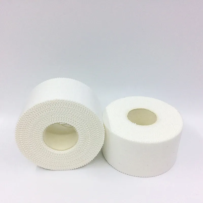 Eco Friendly Waterproof Medical Adhesive Cotton White Athletic Kt Strapping Sports Tape For Muscle Relieve