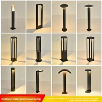 Lampe solaire étanche en aluminium pour pelouse, IP66, lampe LED extérieure pour jardin et cour, aménagement paysager et terrasse