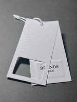 Balançoire en papier de carton noir de luxe Accrocher le logo personnalisé avec sérigraphie écologique pour sacs et chaussures