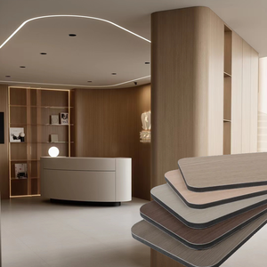 Panel de pared decorativo tablero de madera de carbón de bambú para apartamento de hotel - Product Image 1