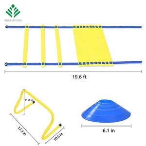 Paso deportivo de fútbol para equipo de entrenamiento de ejercicio para aumentar la velocidad de trabajo de pies rápido juego de entrenamiento de escalera de agilidad