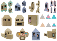 Panneaux modulaires magnétiques en feutre pour tente de jeu d'intérieur pour enfants, château de construction DIY avec fenêtre de visualisation