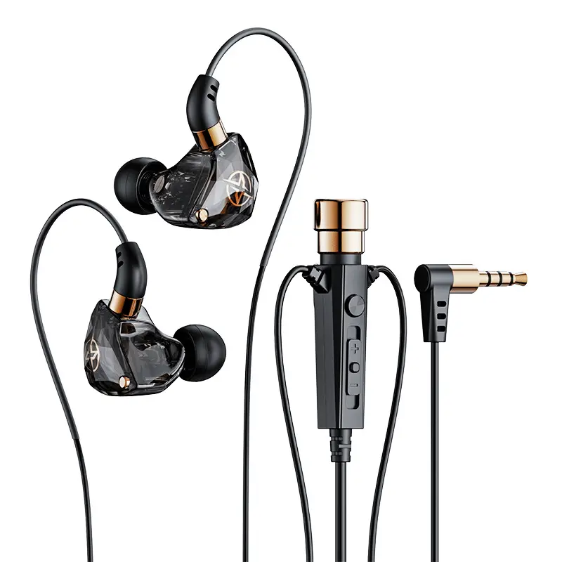 New KT-02 Dynamic Earphone Hifi Stereo Stage Performance Headphones Music Monitor Headset In Ear Wired Earbuds