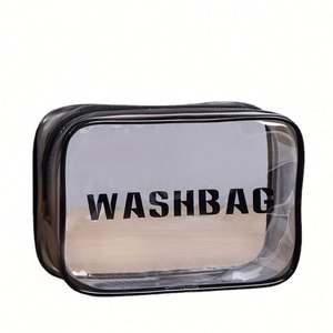 Bolsa de cosméticos impermeable transparente de moda de lujo promocional bolsa de cosméticos de almacenamiento de viaje con LOGOTIPO personalizado - Product Image 1