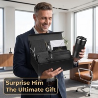 Coffret Cadeau d'Entreprise Créatif Lunaire pour Hommes : Kit d'Affaires Noir, Gobelet, Portefeuille, Sac de Voyage – Idéal pour la Promotion et les Souvenirs