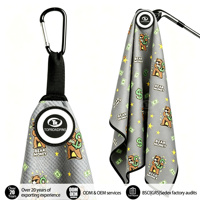 Serviette de golf personnalisée avec logo, serviette de golf magnétique personnalisée, serviette de caddie en microfibre avec aimant
