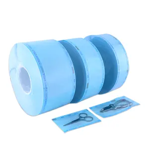 Medical Supply Sterilization Package Flat Reel Pouch / Surgical Instruments Packaging Flat Bag