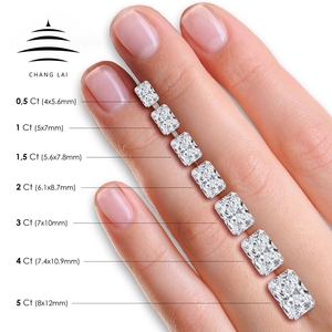 CHANG LAI CVD VVS1 Fantasia Cut Esmeralda Forma CVD/HPHT Sintético Radiante Forma Fantasia IGI Laboratório Criado Diamante - Product Image 4