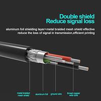 SYONG USB 2,0 Cable de impresora a ordenador de alta velocidad tipo A/B macho a macho Cable de carga de datos de alimentación para escáner PVC chaqueta trenza
