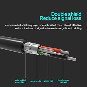 SYONG USB 2.0 케이블 프린터 컴퓨터에 고속 타입 A/B 남성 스캐너 PVC 재킷 브레이드 용 전원 데이터 충전 케이블 - Product Image 4