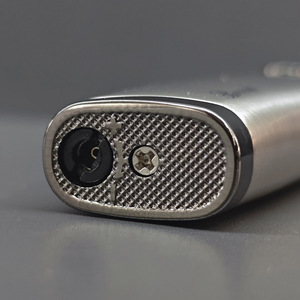 Wholesale Mini Refillable with Butane <b>Gas</b> Metal Windproof Lighter Brushed Silver Engraved Logo Men's Business Gift - Product Image 4