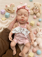 Großhandel Lebensechte 13 Zoll Mädchen-Babypuppen aus Vollsilikon Realistische Platin-Reborn-Puppen