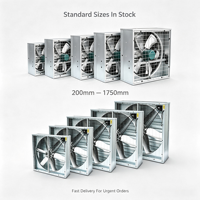 Ventilateur mural électrique à roulement à billes en fonte pour élevages avicoles et porcins, personnalisable OEM/ODM