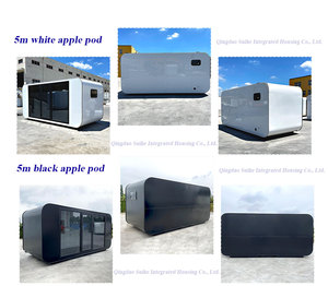 Vente directe d'usine, maison de glamping préfabriquée de luxe, cabane blanche en forme de pomme de 5 mètres - Product Image 2