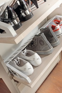 Estante de madera para almacenamiento de zapatos, mueble cuadrado de 3 niveles para sala de estar - Product Image 2