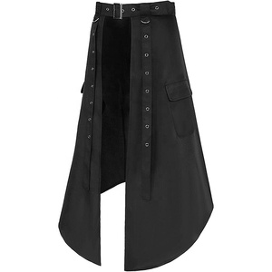 Falda Negra Estilo Steampunk Gótico Vintage Victoriano, Disfraz Gitano Hippie Punk Urbano - Product Image 3