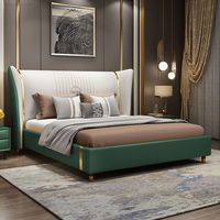 Lit Double moderne king size, rangement en cuir, mobilier de chambre à coucher de luxe, lits rembourrés