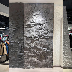 Pietra Semi trasparente di alta qualità sfondo interno parete decorazione del pannello di pietra con rilievo testurizzato muro di roccia bianca - Product Image 3