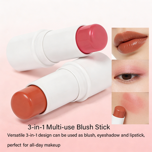 Stick de blush 3-en-1 personnalisé avec logo – Joues, yeux et lèvres – Fard à joues crème coréen – Maquillage waterproof longue tenue – Vente en gros - Product Image 3