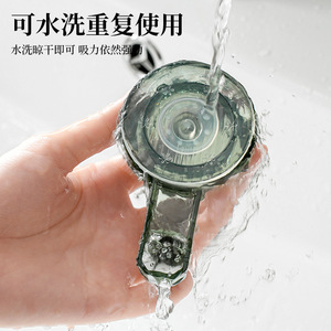 Suction Cup <b>Hook</b> Single <b>Hook</b> 1-3kg Load Transparent Gray Green Rotating <b>Adhesive</b> Bathroom Towel Rack - Product Image 3