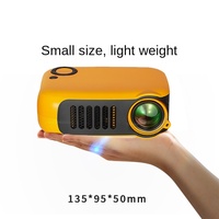 TRANSJEE A2000 Mini projecteur LED portable pour extérieur HD 1080P avec haut-parleurs intégrés 50 ANSI Lumens pour enfants