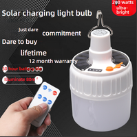 Lanterne de camping et de jardin à LED rechargeable solaire super lumineuse, batterie au lithium, Ra90, 5 modes, éclairage extérieur portable, corps en ABS, IP65