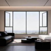 Ventana Abatible ZCSUNG AS2047, Reemplazo de Ventana Corrediza, Aislamiento Térmico, Aluminio, Doble Acristalamiento, Insonorizada, Apertura Exterior, Certificación Energy Star