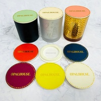 Couvercles personnalisés en carton pour pots à bougies, avec impression de logo couleur sur mesure et joints en silicone