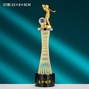 2025 झेजियांग सस्ते थोक कस्टम स्टार आकार क्रिस्टल ट्रॉफी के 9 सामग्री गोल्फ धातु पारदर्शी डिय खेल पुरस्कार स्मारिका - Product Image 2