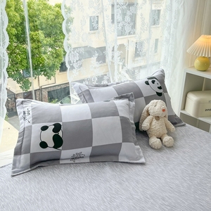 Ensemble de literie confortable et écologique de style nordique en quatre pièces, motif végétal et animal, polyester brossé, imprimé sergé, <span class=keywords><strong>lecture</strong></span> - Product Image 4