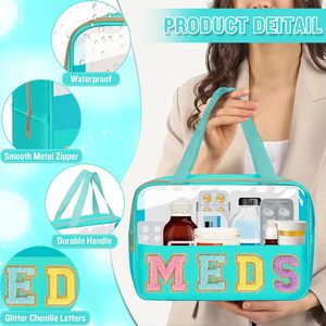 Bolsa de Cosméticos <span class=keywords><strong>Transparente</strong></span>, Bolsas de PVC Impermeables, Bolso de Mano, Neceser de <span class=keywords><strong>Maquillaje</strong></span>, Maletas, Bolsa de Viaje para Mujer - Product Image 2